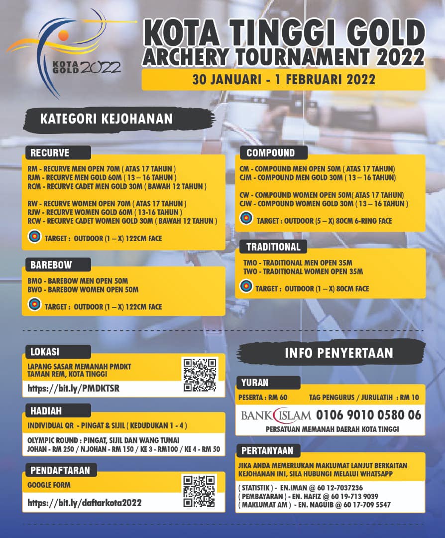 Kota Tinggi Gold Open Tournament Archery 2022