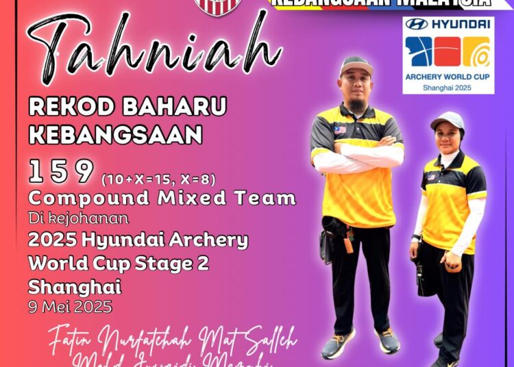 Rekod kebangsaan bagi kategori Compound Berpasukan Campuran